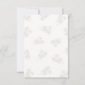 Ivory & Sand | Carte de réponse ovale à rayures fl (Dos)