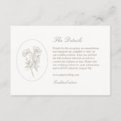 Ivory & Sand | Faire-part de mariage ovale botaniq (Devant)