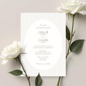Ivory & Sand | Faire-part de mariage ovale botaniq