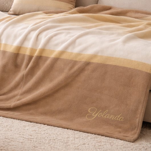 Ivory Sand Gradient Fleece Blanket