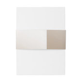 Ivory Satin Bellyband Uitnodigingen Wikkel (Achterkant Voorbeeld)