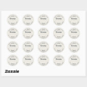 Ivory Script Gemaakt Met Liefde Thuisgemaakte Voed Ronde Sticker (Vel)