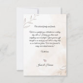 Ivory Script Wedding Dank u kaart met 3 foto's (Achterkant)