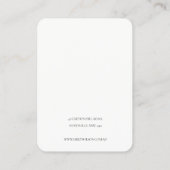 Ivory Silver Sparkle Glitter 2 Verouderde Vertonin Visitekaartje (Achterkant)