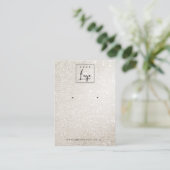 Ivory Silver Sparkle Glitter-Logo Veroorbaar beeld Visitekaartje (Staand voorkant)