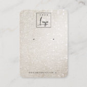 Ivory Silver Sparkle Glitter-Logo Veroorbaar beeld Visitekaartje (Voorkant)