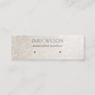 Ivory Silver Sparkle Glitter Shiny Winy Wasting Di Mini Visitekaartje