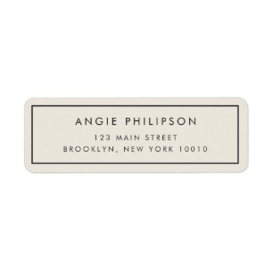 Ivory Simple Typography Chic Return Address Label