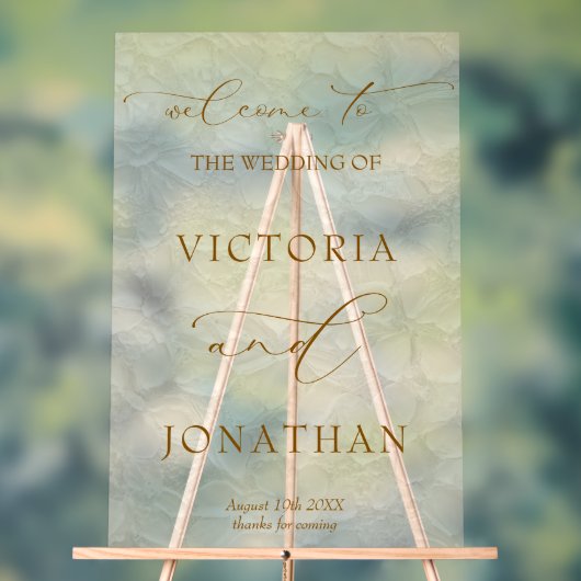 Ivory Simple Wedding Welkom Acryl Bord (Neutraal)