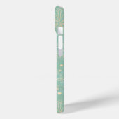Ivory Snowflakes op Mint Kerstmis Case-Mate iPhone Case (Achterkant / Links)