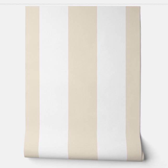 Ivory stripes behang (Afrollen)
