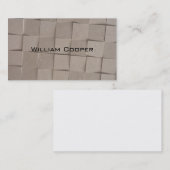 Ivory-tan-vierkant vierkant zandbeige tegel visitekaartje (Voorkant / Achterkant)