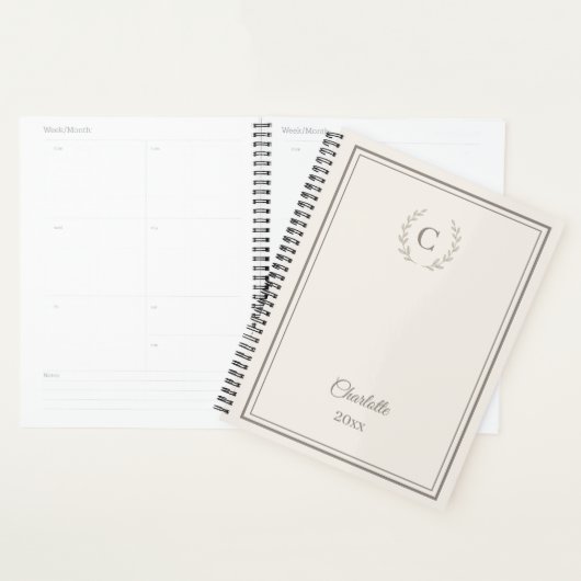 Ivory taupe Monogram Personalized Quiet Luxury (Devant avec enveloppe)