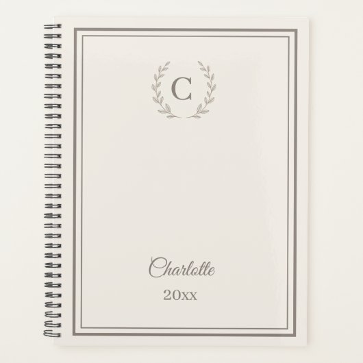 Ivory taupe Monogram Personalized Quiet Luxury (Devant)