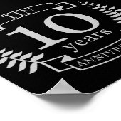 Ivory Traditional bruiloft 10 jaar Poster (Hoek)