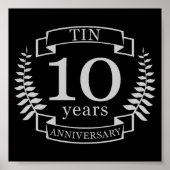 Ivory Traditional bruiloft 10 jaar Poster (Voorkant)