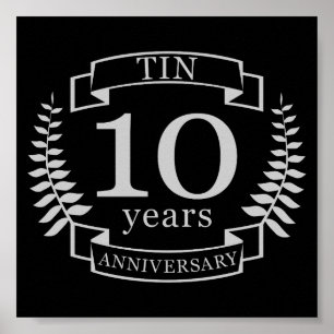 Ivory Traditional bruiloft 10 jaar Poster