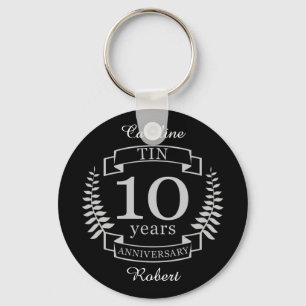 Ivory Traditional bruiloft 10 jaar Sleutelhanger