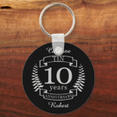 Ivory Traditional bruiloft 10 jaar Sleutelhanger (Voorkant)