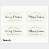 Ivory Very Joyeux Noël Nom de famille Étiquette ca (Feuille)