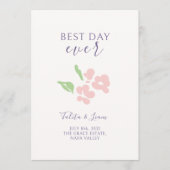 Ivory | Watercolor Bloemen Bruiloft Programma (Voorkant)