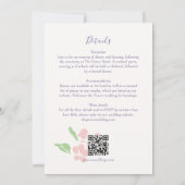 Ivory | Watercolor Floral Wedding Detail Combo Kaart (Achterkant)