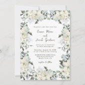 Ivory Waterverf Floral Wedding Kaart (Voorkant)