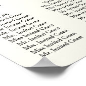 Ivory Waterverf Paars Gold White Seating Chart Poster (Hoek)