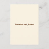 Ivory Wedding Gift Registry Portrait Informatiekaartje (Achterkant)