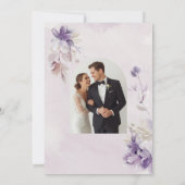 Ivory Wedding Invitation | Mauve Floral Design Kaart (Achterkant)