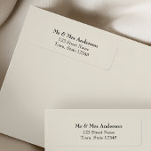 Ivory Wedding Return Address Etiket