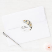 Ivory White 3D Roses Wedding Ronde Sticker (Envelop)