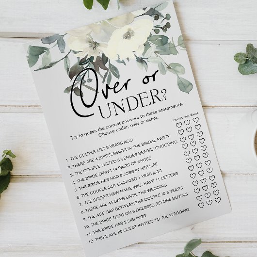 Ivory White Floral game over onder Flyer