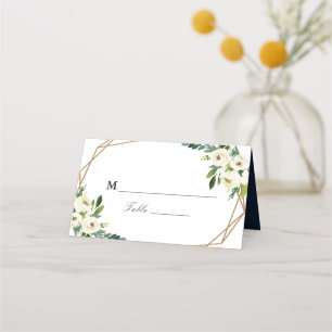 Ivory white floral geometric bruiloft