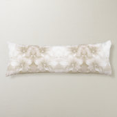 Ivory White Flowers Body Pillow Lichaamskussen (Voorkant)