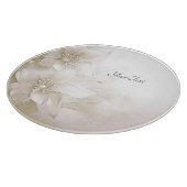 Ivory White Flowers Cutting Board Snijplank (Hoek)
