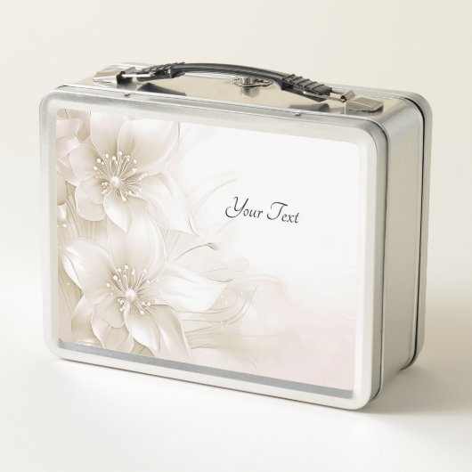 Ivory White Flowers Lunchbox (Dos)