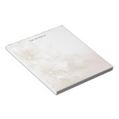 Ivory White Flowers Notepad Notitieblok (Schuin)
