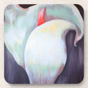 Ivory White Orchid met Lila Lemon Hues Bier Onderzetter