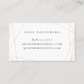 Ivory White Plum Paars Floral Visitekaartje (Achterkant)