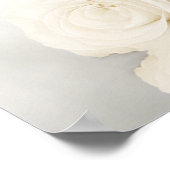 Ivory White Rose Chic Unplugged Wedding Ceremony Poster (Hoek)
