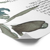 Ivory White Roses Floral Wedding Seating Chart Poster (Hoek)