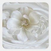 Ivory white vierkante sticker (Voorkant)