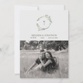 Ivory White Waterverf Floral Save the Date (Voorkant)