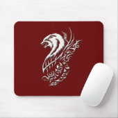 Ivory Wolf Burgundy Mousepad Muismat (Met muis)