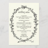 Ivory wreats bruiloft menu (Voorkant)