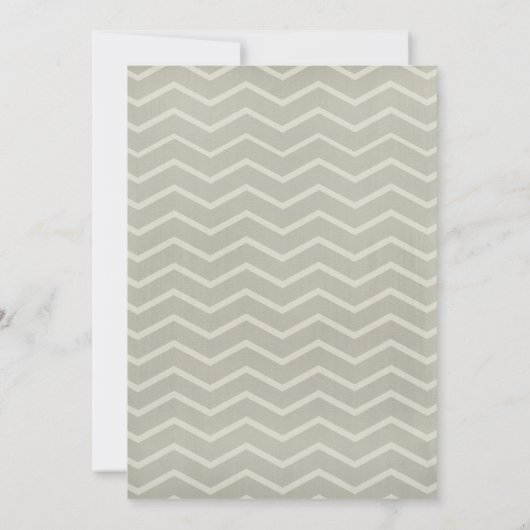 Ivory Zigzag Invitations De Mariage (Dos)