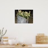 Ivory Zinnias Poster (Keuken)