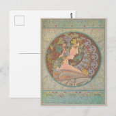 Ivy - Alphonse Mucha Briefkaart (Voorkant / Achterkant)