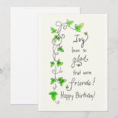 Ivy amis jouer joyeuse carte d'anniversaire (Devant / Derrière)